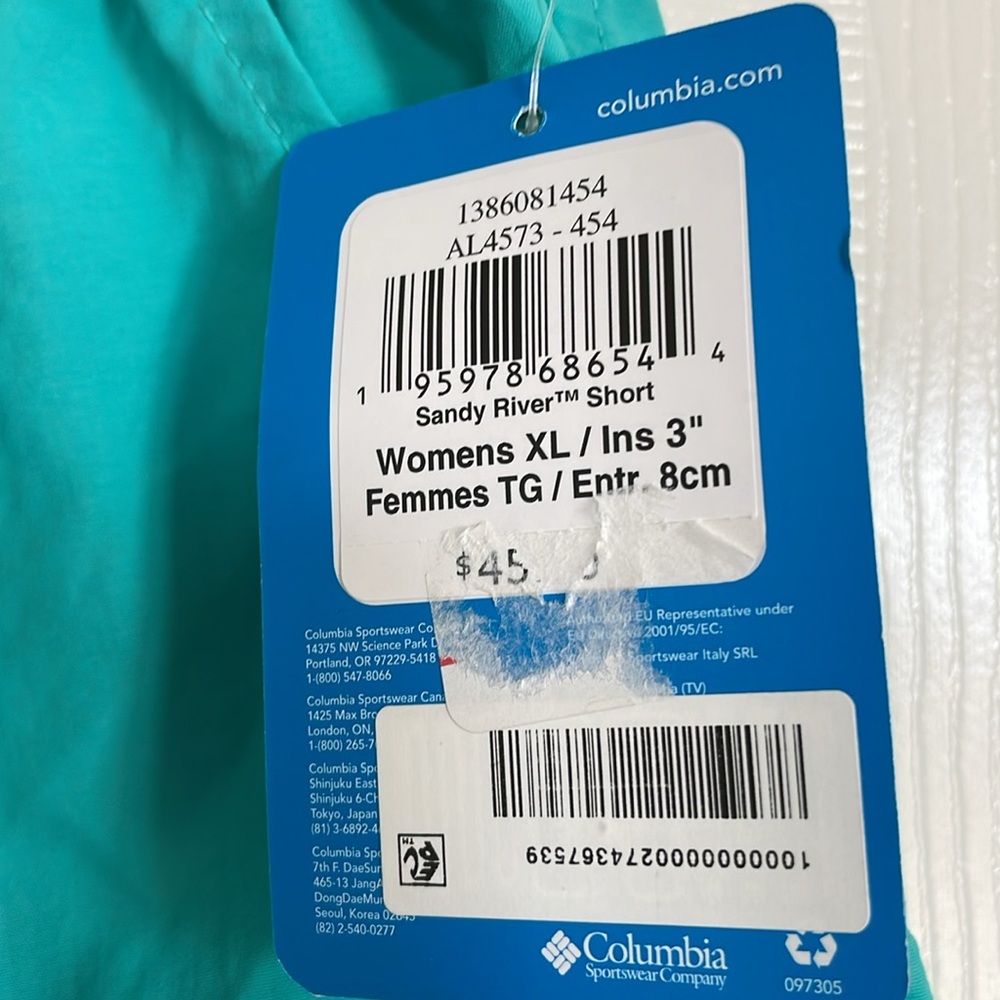 Columbia Women's Athletic Summer Shorts - Teal - Picture 6 of 8